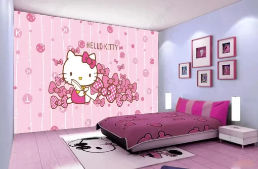 Tranh dán tường hello kitty trang trí phòng bé TDT528