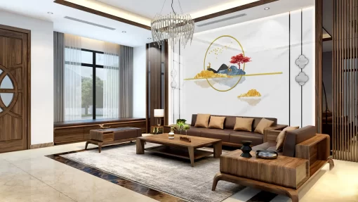 Tranh pvc tráng gương ốp tường vân đá TC824