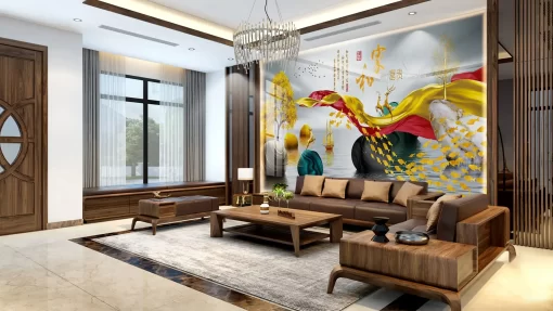 Tranh pvc tráng gương ốp tường TC814