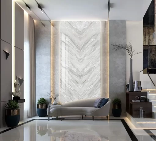 Tranh pvc ốp tường vân đá đối xứng thông tầng TC500