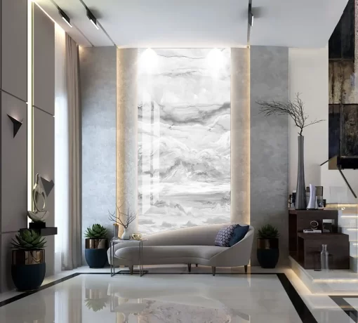 Tranh pvc ốp tường vân đá thông tầng TC268