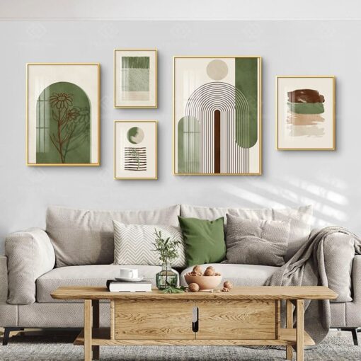 Tranh trừu tượng bộ 5 tấm decor trang trí TG4102