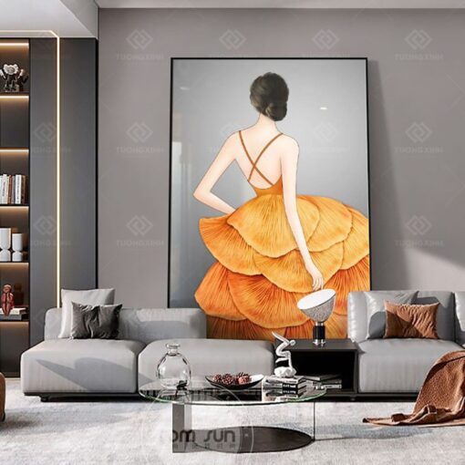 Tranh cô gái trừu tượng nghệ thuật TG3887