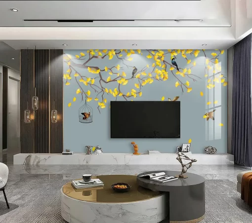 Tranh pvc tráng gương ốp tường phong cách indochine TC1760