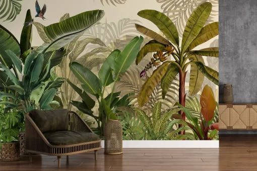 Tranh dán tường 3D phong cách indochine TDT597