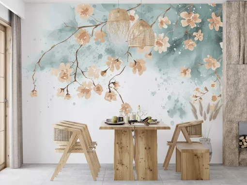 Tranh dán tường 3D phong cách indochine TDT617