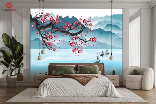 Tranh dán tường 3D phong cảnh thiên nhiên TDT1377