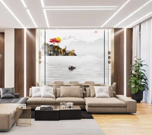Tranh pvc tráng gương ốp tường TC2116
