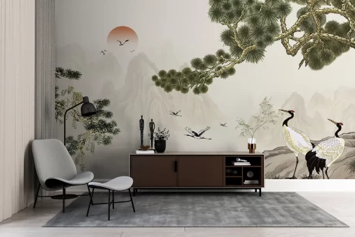 Tranh dán tường 3D phong cách indochine TDT606