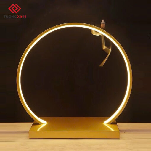 Kệ đèn led đế thép decor tượng, mèo thần tài GS140