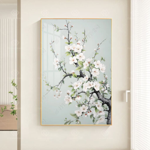 Tranh treo tường cành hoa đào nghệ thuật TG4510