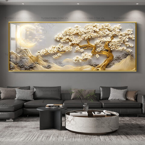 Tranh treo tường phong cảnh 3D nghệ thuật TG4521