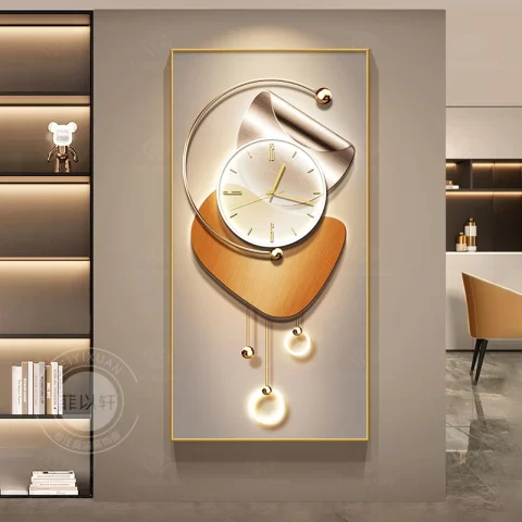 Tranh đồng hồ phong cách trừu tượng 3D nghệ thuật DG304