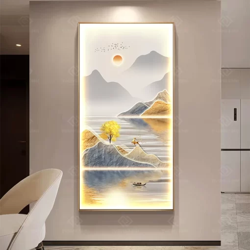 Tranh LED hươu phong cảnh 3D nghệ thuật LD513