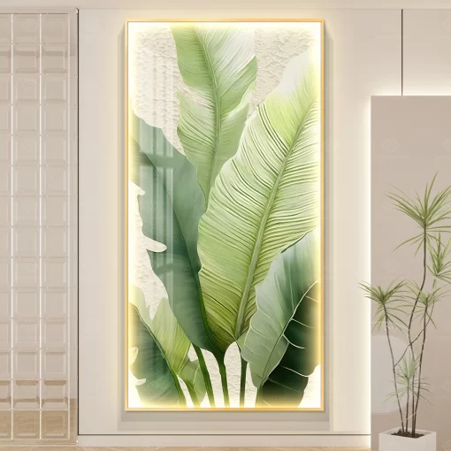 Tranh LED lá cây 3D nghệ thuật LD489