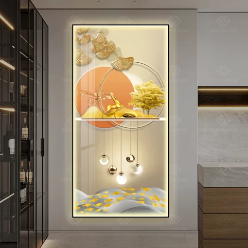 Tranh LED hươu phong cảnh 3D nghệ thuật LD508