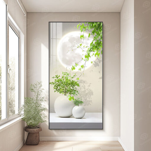 Tranh lá cây trang trí lối đi chiếu nghỉ TG4665