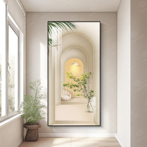 Tranh lá cây trang trí lối đi chiếu nghỉ TG4663