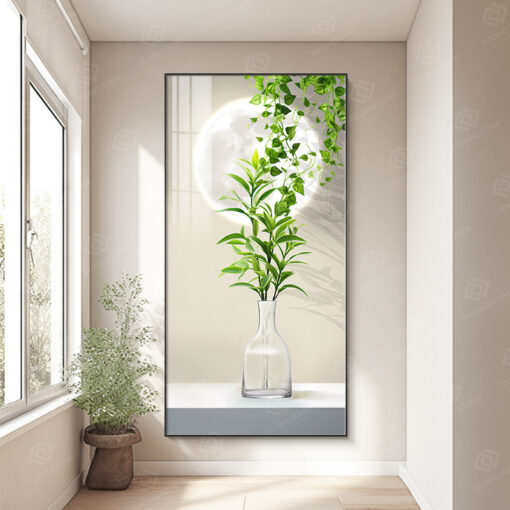 Tranh lá cây trang trí lối đi chiếu nghỉ TG4660