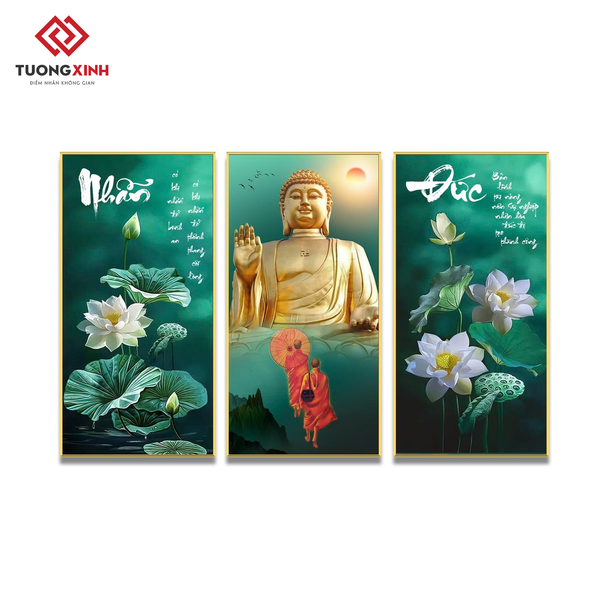Tranh treo tường Đức Phật và hoa Sen TG4697 2 Tranh treo tường Đức Phật và hoa Sen TG4697 - Ảnh 2