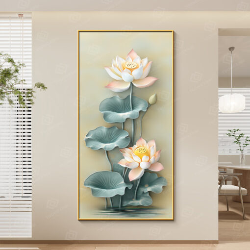 Tranh hoa sen 3D nghệ thuật TG4671