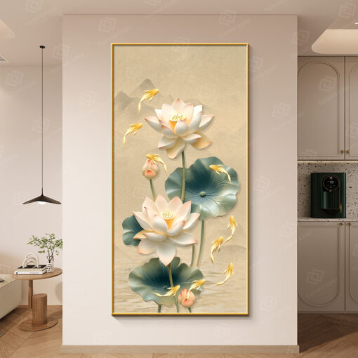 Tranh hoa sen 3D nghệ thuật TG4670