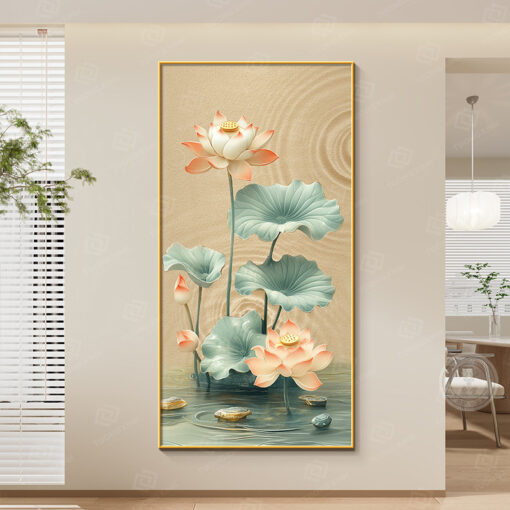 Tranh hoa sen 3D nghệ thuật TG4669