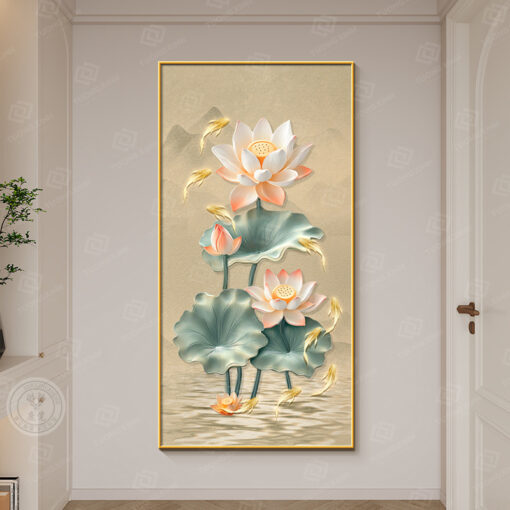 Tranh hoa sen 3D nghệ thuật TG4668