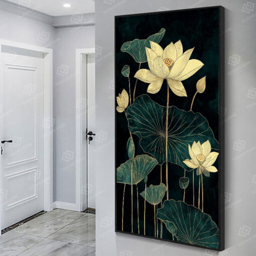 Tranh hoa sen nghệ thuật TG4772