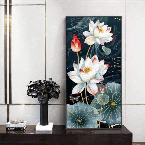 Tranh hoa sen nghệ thuật TG4776