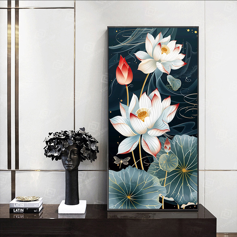 Tranh hoa sen nghệ thuật TG4776 1 Tranh hoa sen nghệ thuật TG4776