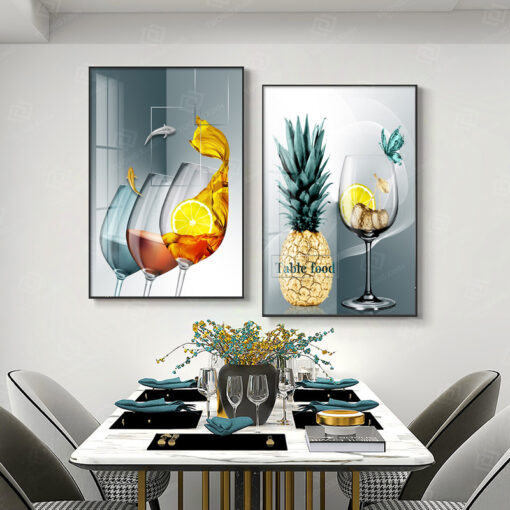 Tranh chiếc ly 3D nghệ thuật trang trí phòng ăn TG4717