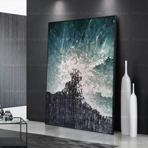 Tranh bãi biển trừu tượng nghệ thuật TG4745