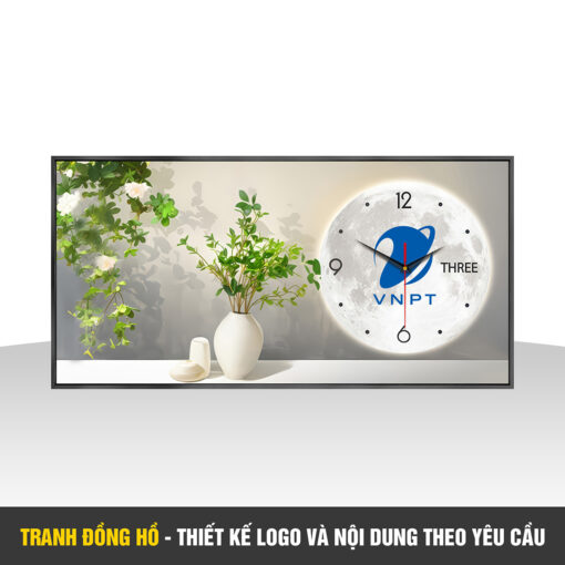 Đồng hồ treo tường in logo thiết kế theo yêu cầu, quà tặng khách hàng doanh nghiệp DGL12