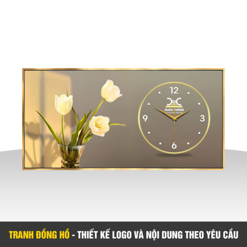 Đồng hồ treo tường in logo thiết kế theo yêu cầu, quà tặng khách hàng doanh nghiệp DGL02