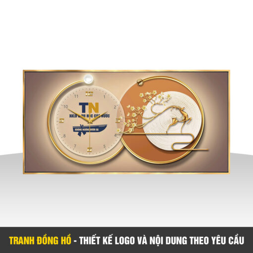 Đồng hồ treo tường in logo thiết kế theo yêu cầu, quà tặng khách hàng doanh nghiệp DGL05
