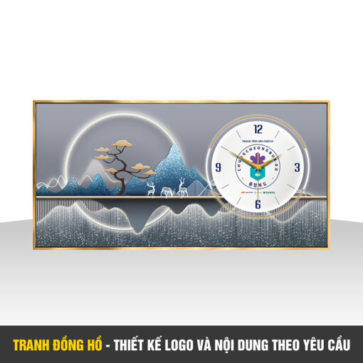Đồng hồ treo tường in logo thiết kế theo yêu cầu, quà tặng khách hàng doanh nghiệp DGL01
