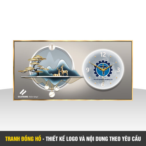 Đồng hồ treo tường in logo thiết kế theo yêu cầu, quà tặng khách hàng doanh nghiệp DGL08