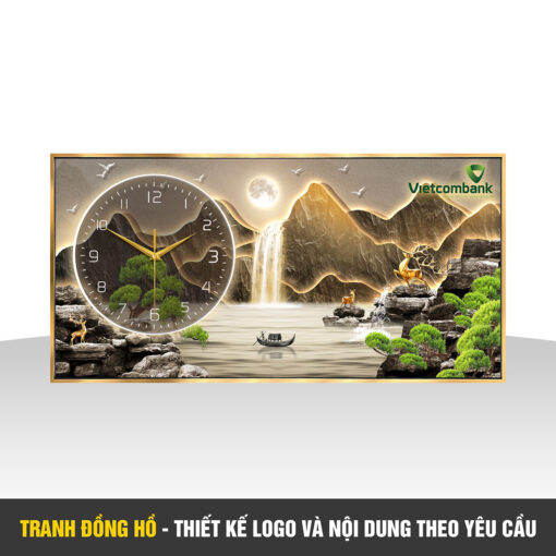 Đồng hồ treo tường in logo thiết kế theo yêu cầu, quà tặng khách hàng doanh nghiệp DGL09
