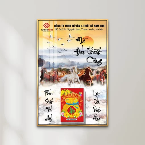 Tranh lịch tết quà tặng công ty khách hàng Mã Đáo Thành Công TL149