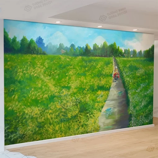 Tranh dán tường 3D phong cảnh đồng quê TDT2198