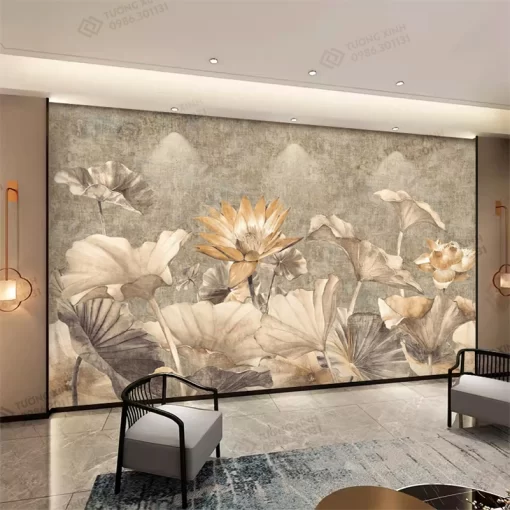 Tranh dán tường phong cách indochine TDT2447