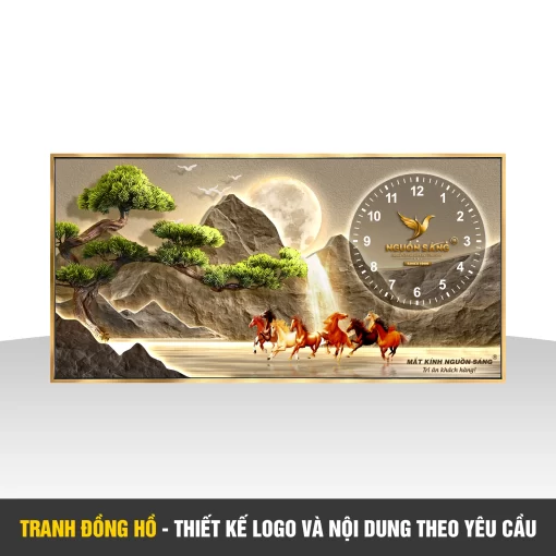 Đồng hồ treo tường in logo thiết kế theo yêu cầu, quà tặng khách hàng doanh nghiệp DGL17