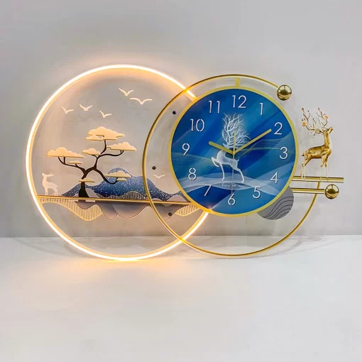 Đồng hồ để bàn decor đèn LED trang trí nội thất LD668S