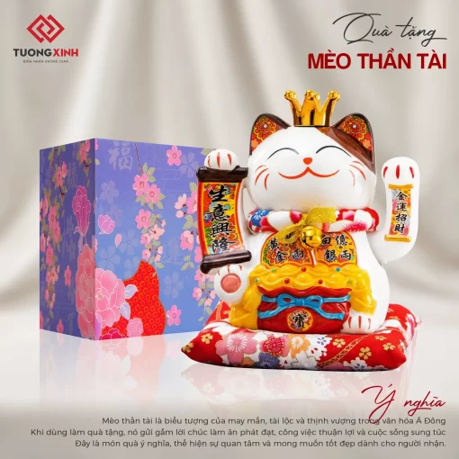 Quà tặng tân gia Mèo thần tài may mắn MQT04