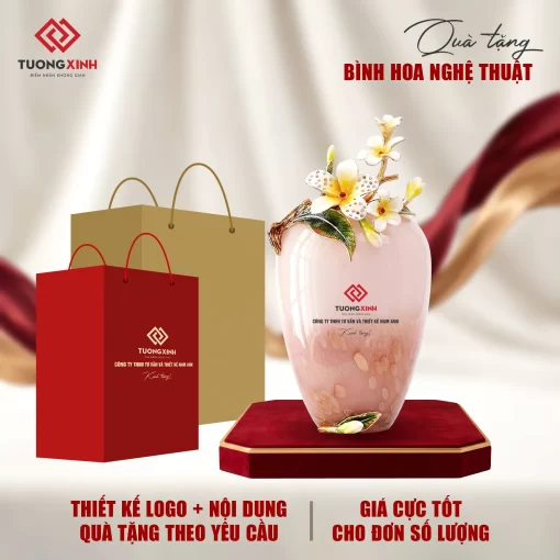 Bình hoa gốm sứ quà tặng sự kiện sang trọng GSQ24