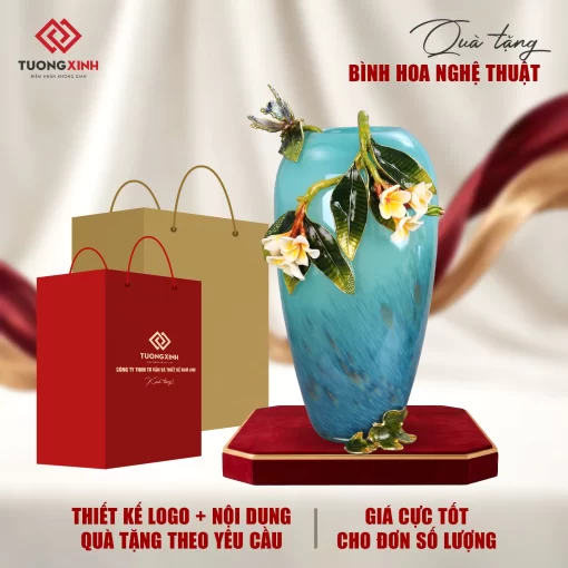 Bình hoa gốm sứ quà tặng sự kiện sang trọng, ý nghĩa GSQ04