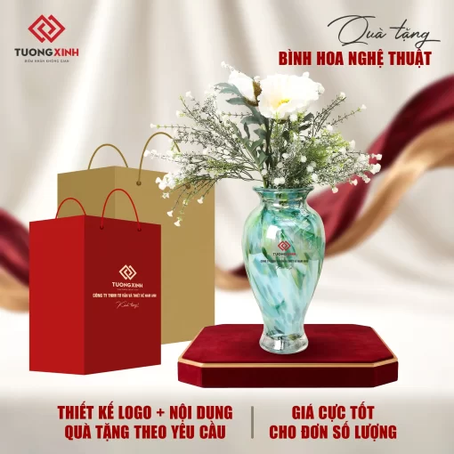 Bình hoa thuỷ tinh quà tặng khách hàng cao cấp GSQ20