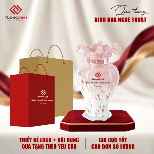 Bình hoa thuỷ tinh quà tặng doanh nghiệp sang trọng GSQ02