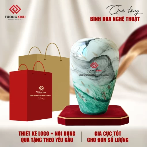 Bình hoa thủy tinh quà tặng công ty cao cấp GSQ07